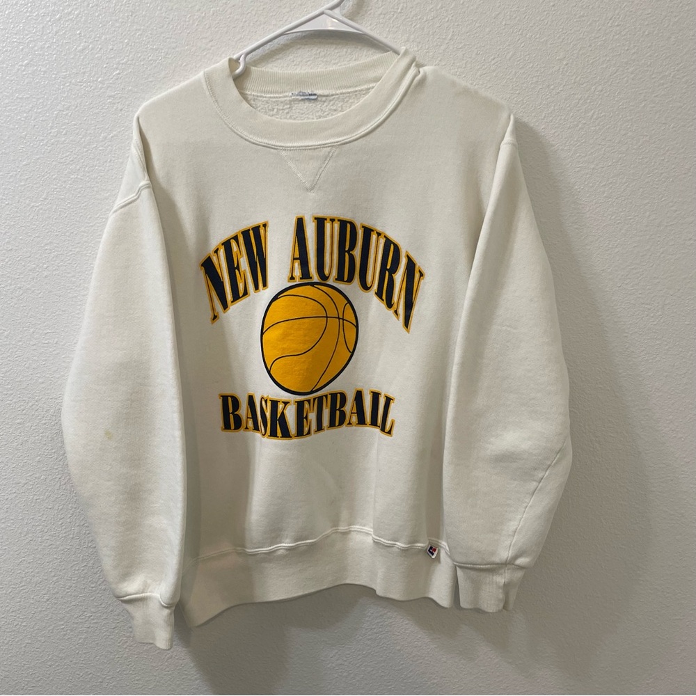 New auburn basketball pullover sweatshirt white medium vintage